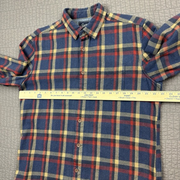Grayers Flannel Shirt Men's Large Blue Plaid Button Up Rugged Outdoors Cabincore - Picture 6 of 9